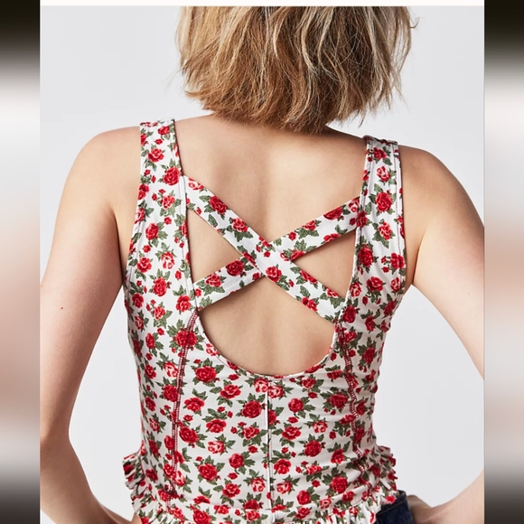 Free People Melanie Tank in Ivory Combo - Picture 2 of 5